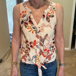 Sanctuary sleeveless print blouse